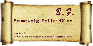 Baumzveig Feliciána névjegykártya